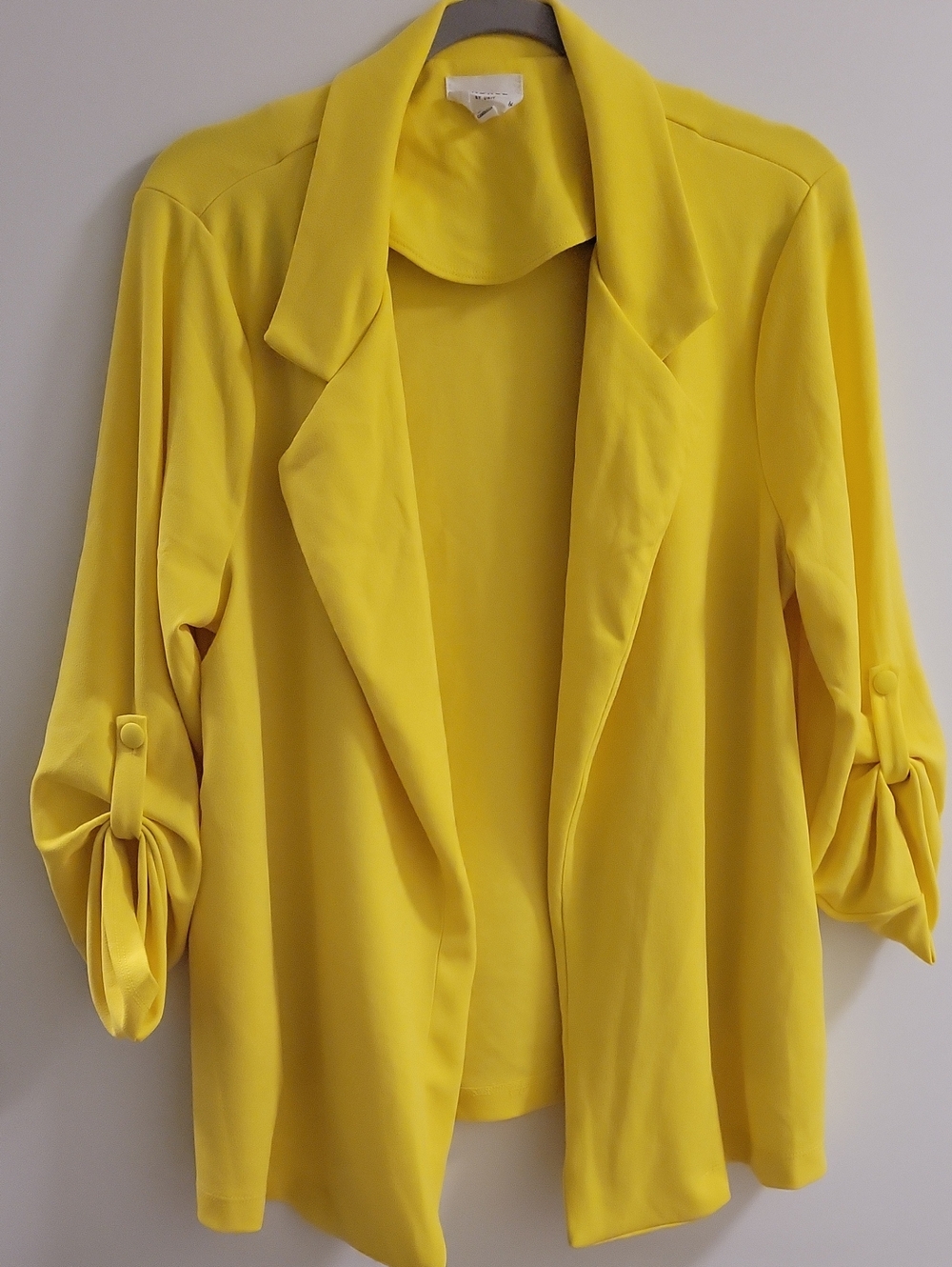 ANDRÉE BY UNIT Yellow Tailored Jacket W. Pocketd‎ Size 1x